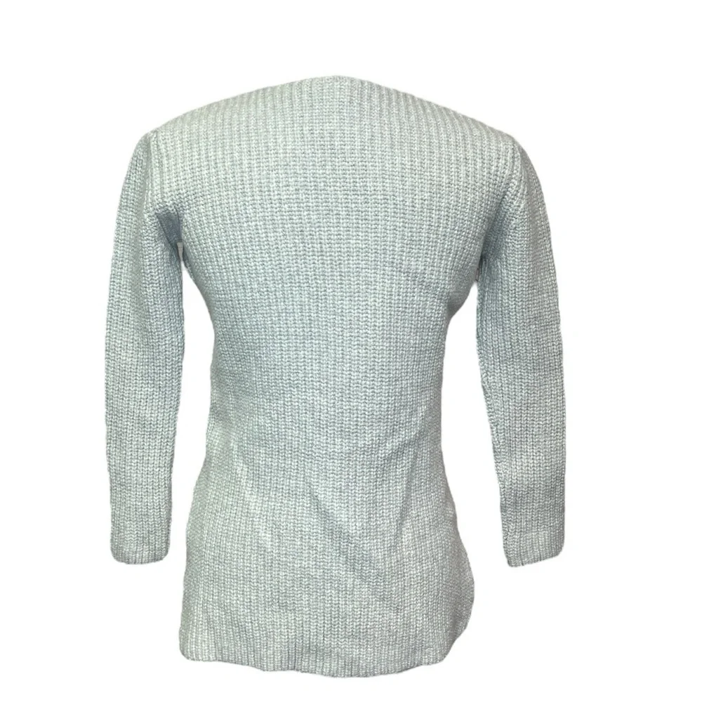 Eleventy Ribbed Knit Sweater Button Detail